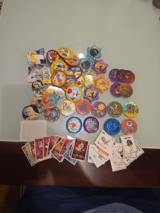 Lote de Tazos y Cromos Variados