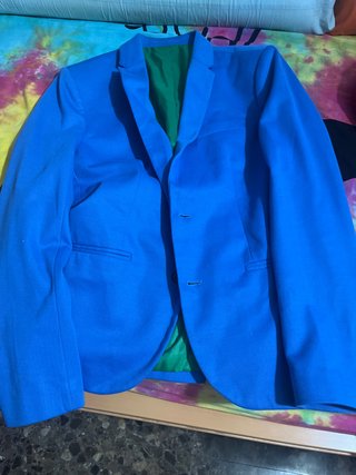 Chaqueta de vestir azul