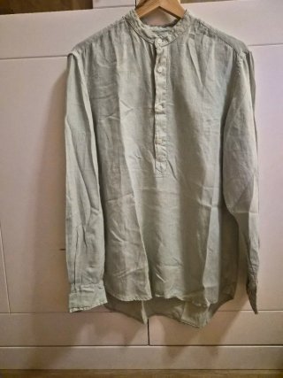 Camisa 100% Lino Emidio Tucci Verde Aqua T. M