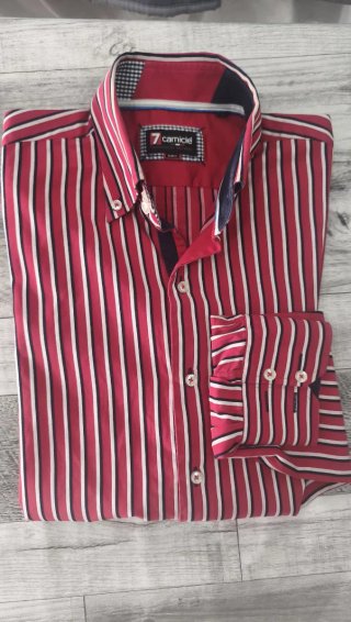 Camisa 7camicie Rayas Roja Talla M
