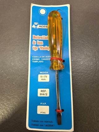 Destornillador ACESA 5x75mm tipo Stanley
