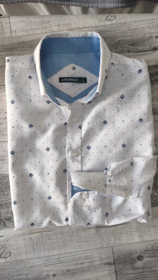 Camisa Crisshal Blanca Estampada Talla L