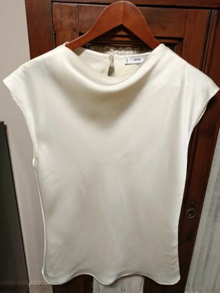 Blusa de vestir Mango blanco roto