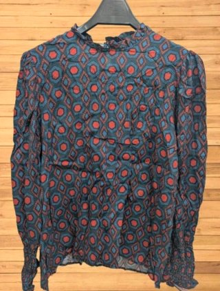 Blusa Estampada Geométrica Zara Wonan T- M