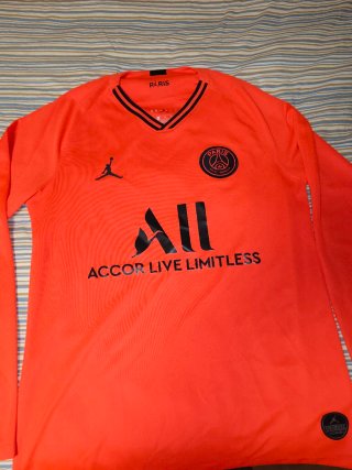 Camiseta PSG x Jordan Manga Larga Roja