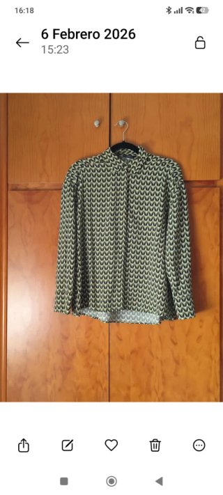 Zara camisa oversize estampado geométrico