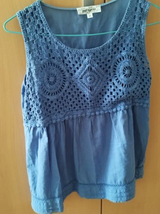 Blusa Paz Torras Azul Talla 42