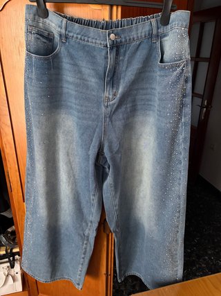 Pantalones Vaqueros Largos con Brillos