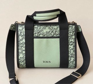 Bolso de mano Tous verde y negro
