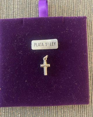 Colgante Charm Cruz de Plata de Ley