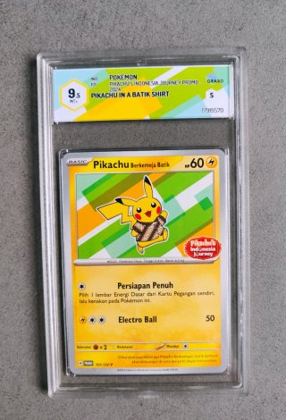 Carta Pokémon Pikachu 101 Indonesia Graad 9.5