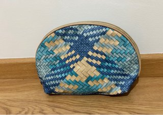 Neceser Trenzado Azul y Beige