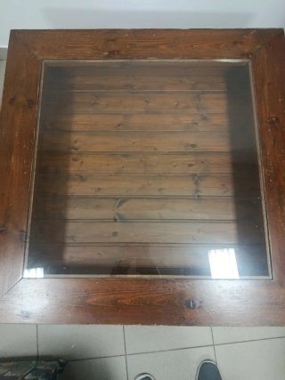 Mesa baja con cristal