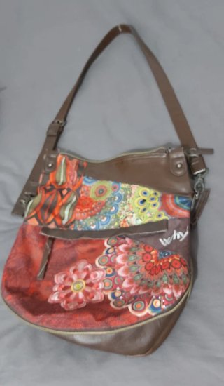 Bolso Desigual Marrón y Multicolor