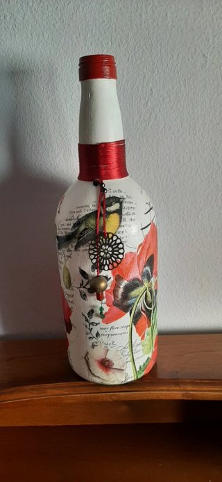 Botella Decorativa Artesanal