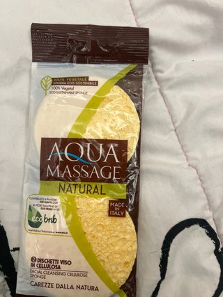 2 Dischetti Viso in Cellulosa Aqua Massage
