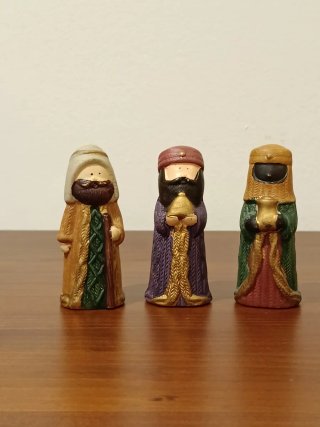 3 Figuras de Reyes Magos para Belén