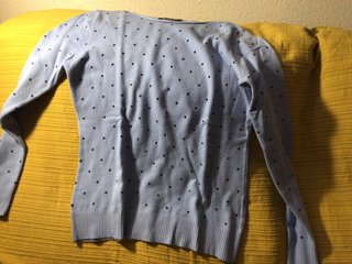 Jersey fino azul con lunares