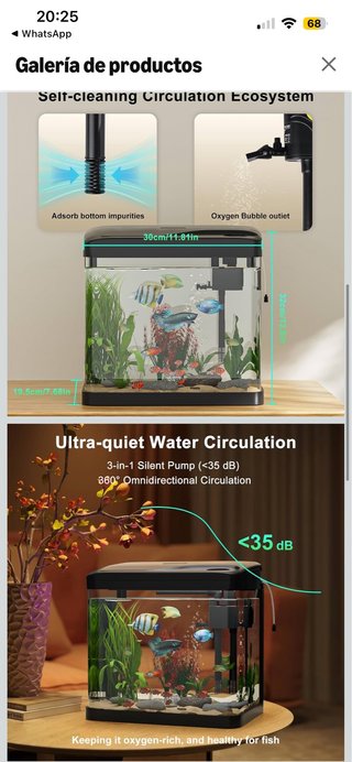 Acuario de Cristal 15L