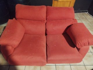 Sofá de 2 plazas rojo