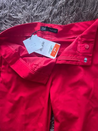 Pantalón Rojo Zara Talla XS