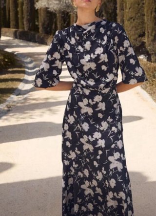 Vestido Polin et moi negro estampado