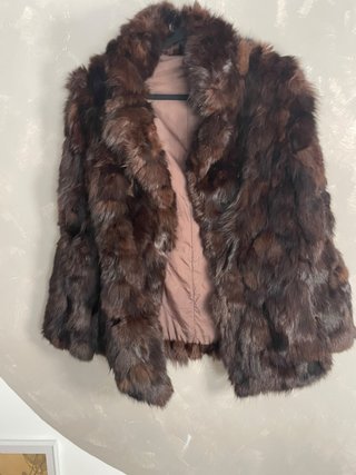 Abrigo Vintage de Piel de Castor Talla 42
