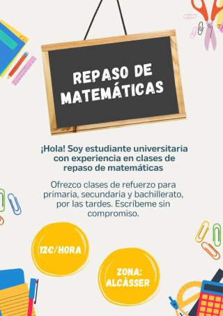 Clases de refuerzo de matemáticas