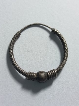 Pendiente Estilo Bali de Plata Vintage