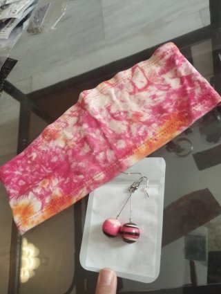 Lote Bandana Tie-Dye y Pendientes