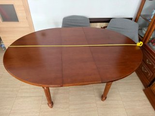 Mesa de Comedor de Madera con cristal