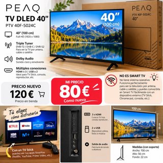 TV PEAQ 40 pulgadas Full HD - no Smart