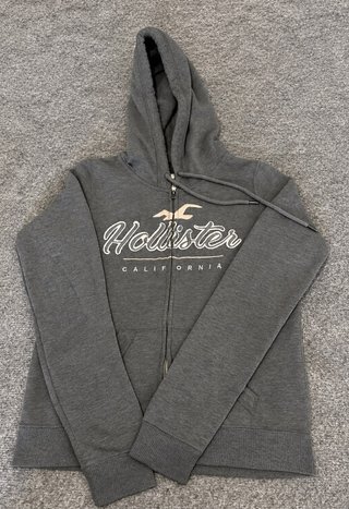 Sudadera Hollister Gris con Capucha Talla XS
