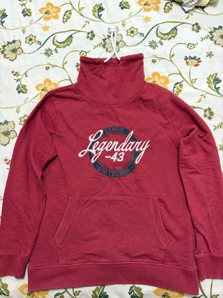 Sudadera Easy Wear roja cuello alto talla M