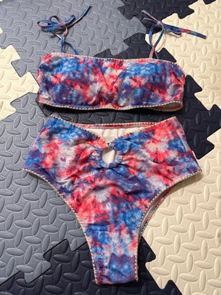 Bañador de Dos Piezas Multicolor Talla S