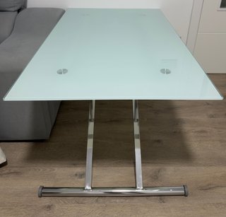 Mesa de Salón Ajustable de Cristal