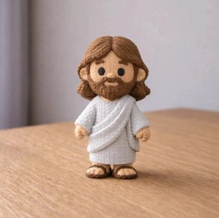 Figura Jesús efecto punto tejido 7 cm
