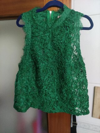 Top Verde Vintage Zara