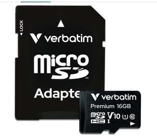 Tarjeta MicroSD 16GB Verbatim Clase 10
