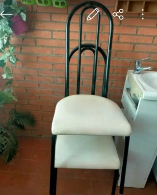 Sillas de Cocina Metal y Polipiel