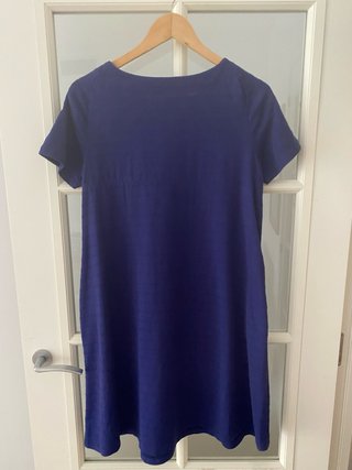 Vestido de algodón Uniqlo azul