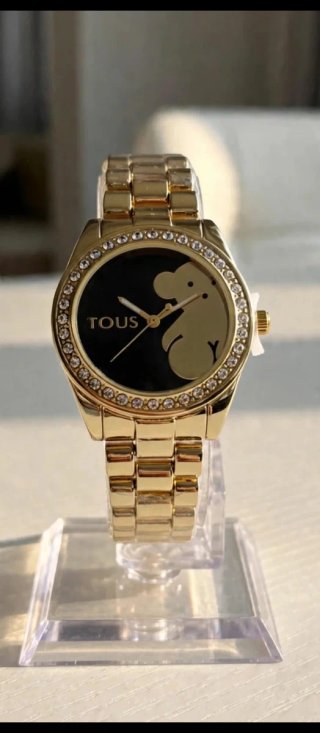 Reloj Tous Dorado y Negro en acero inoxidable