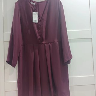 Vestido fluido Mango morado
