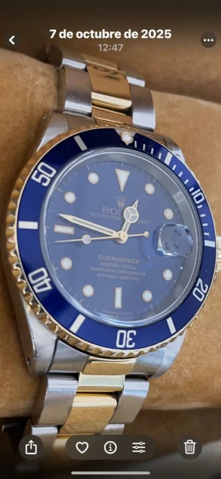 Reloj Rolex Submariner acero y oro Azul