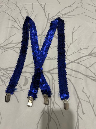 Tirantes Azules con Lentejuelas