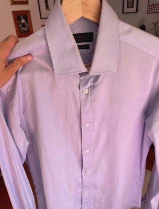 Camisa Zara Azul Claro Talla 38