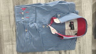Camisa 7camicie Azul y Blanca Talla L
