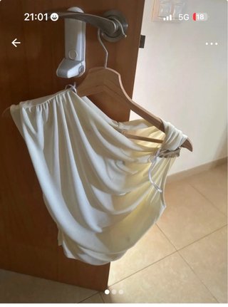 Camiseta de gasa blanca
