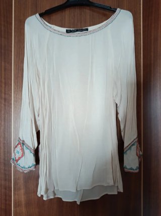 Camisa Zara Beige Talla XS