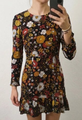 Vestido corto estampado floral